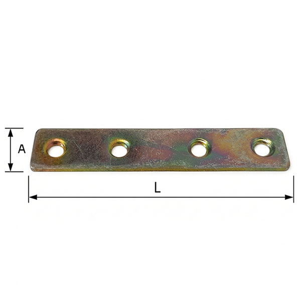MINUTEX Lastrine Diritte Forata in Acciaio Zincato CONF.DA PZ4 - MINUTEX - Immagine 2